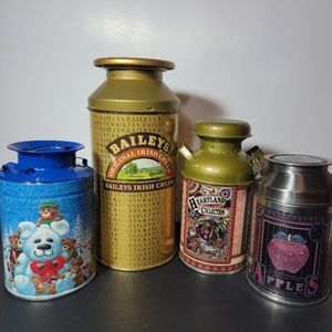 Collectible Holiday Tin Cans LOT